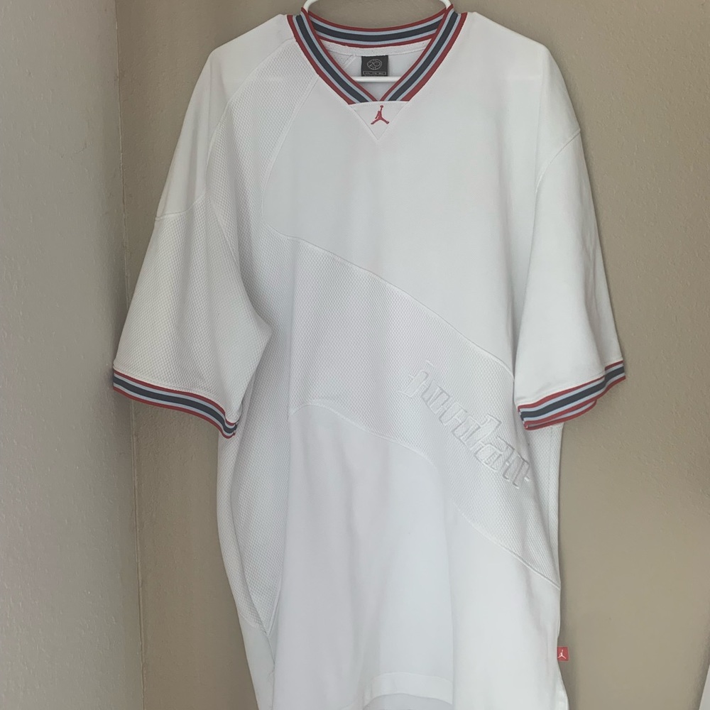VTG Rare Mens XXL White 1985-2005 Jordan Jump man Jersey style shirt Clean!!
